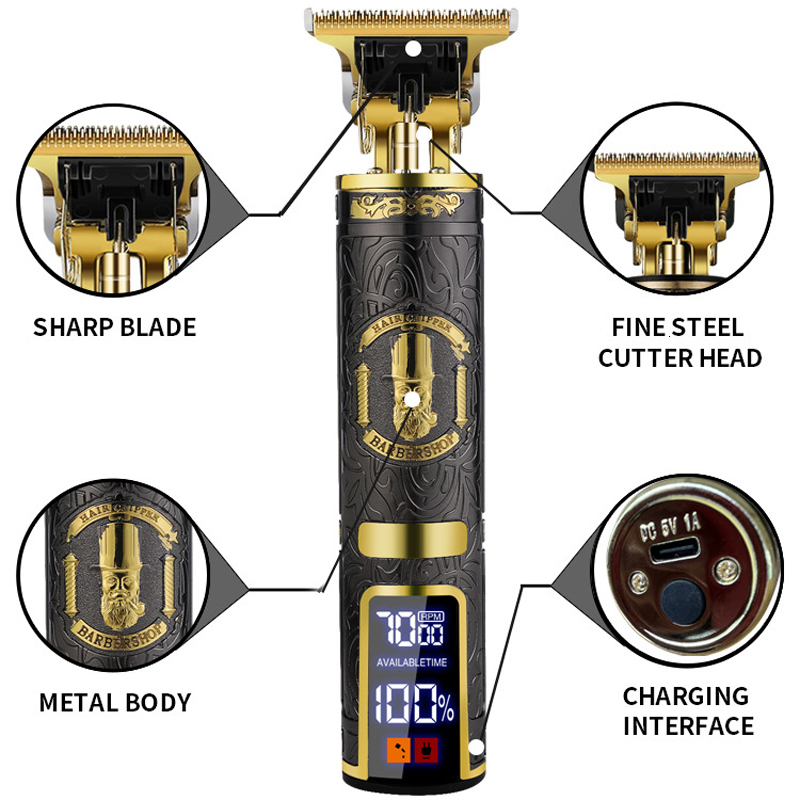 Clippers Trimmers Electric Hair Trimmer USB Rechargeable Man Shaver Cutting Machine Barber Professional Hair Clipper 230411
