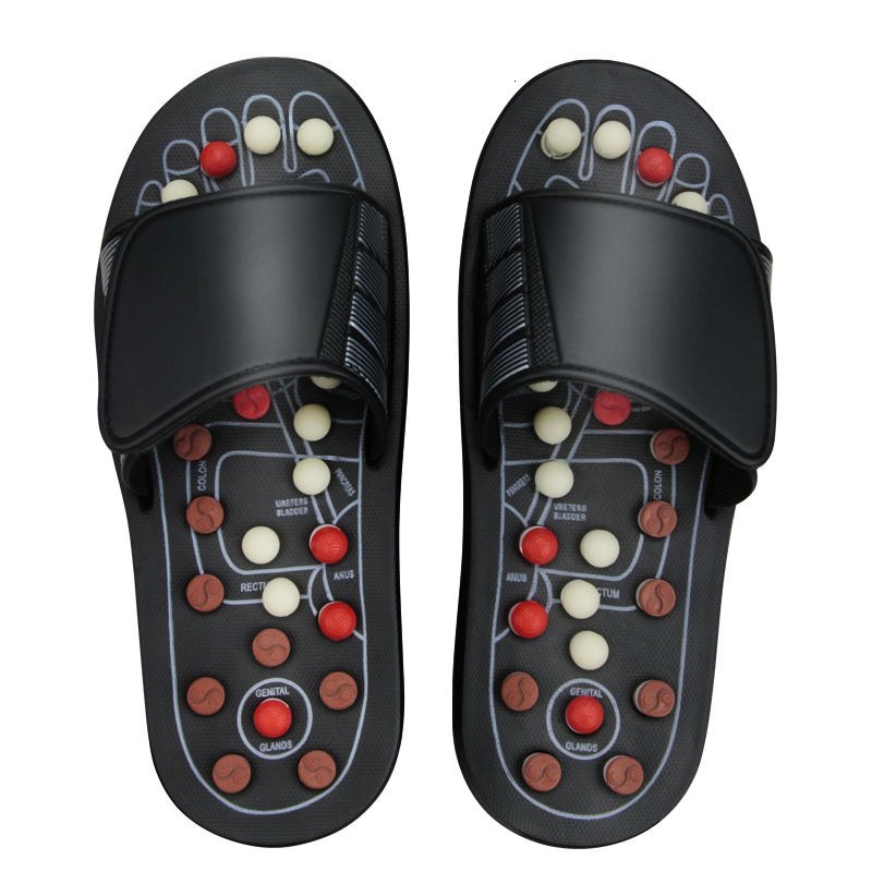 Full Body Massager Feet Massage Slippers Foot Reflexology Acupuncture Therapy Walk Stone Shoes Cobblestone 230411