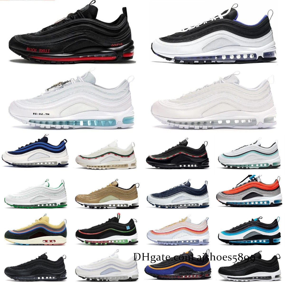 Max 97 Running shoes Triple White Black Silver Bullet maxs 97s Red Leopard Bred Reflective Sail Pink mens trainer Shock absorbing road hiking shoes, Box
Max 97 Running shoes Triple White Black Silver Bullet maxs 97s Red Leopard Bred Reflective Sail Pink mens trainer Shock absorbing road hiking shoes, Box