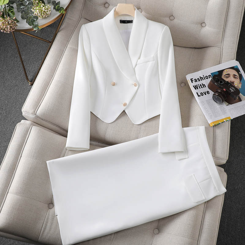 Two Piece Dress High Quality Korean Spring Autumn Pencil Skirt Blazer Sets Outfits Female Formal Busines s Office Ladies Work Jacket Suit 230411