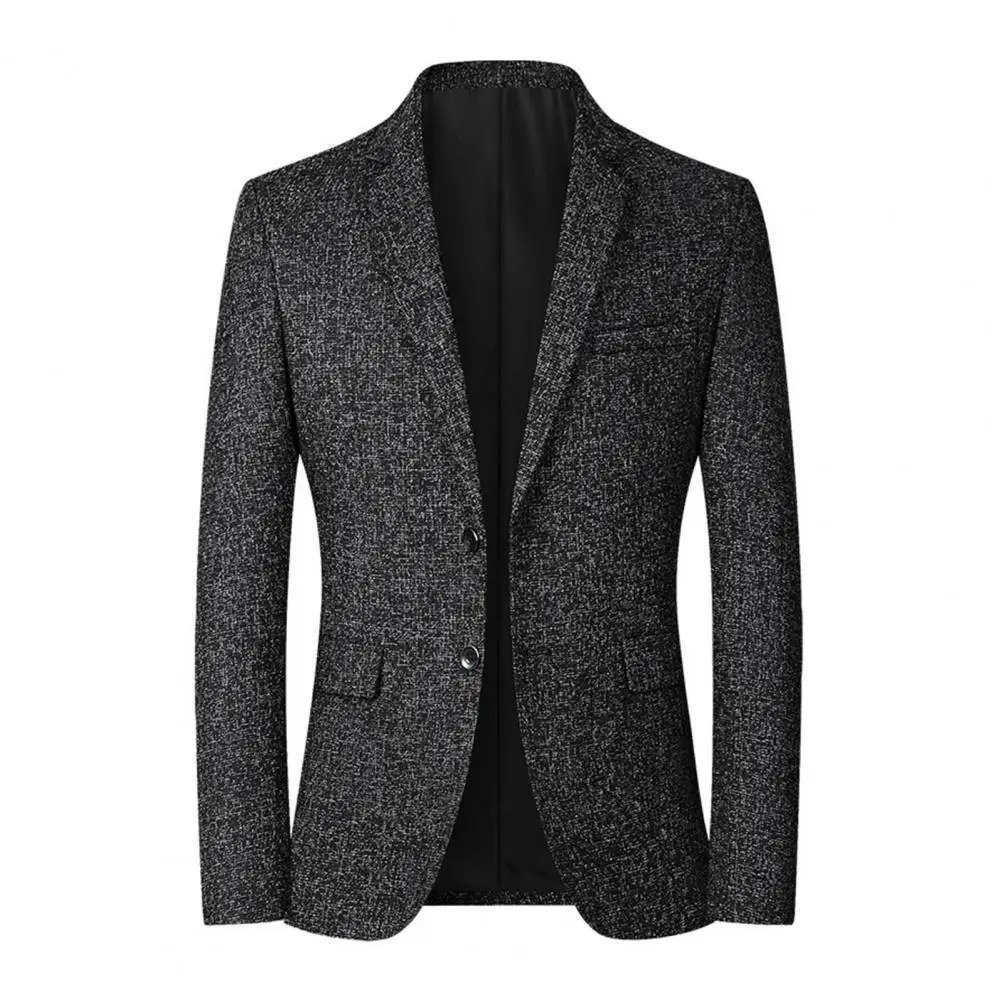 Men's Suits Blazers Men Blazer Solid Color Single Breasted Autumn Winter Two Buttons Pockets Suit Coat for Wedding 231110