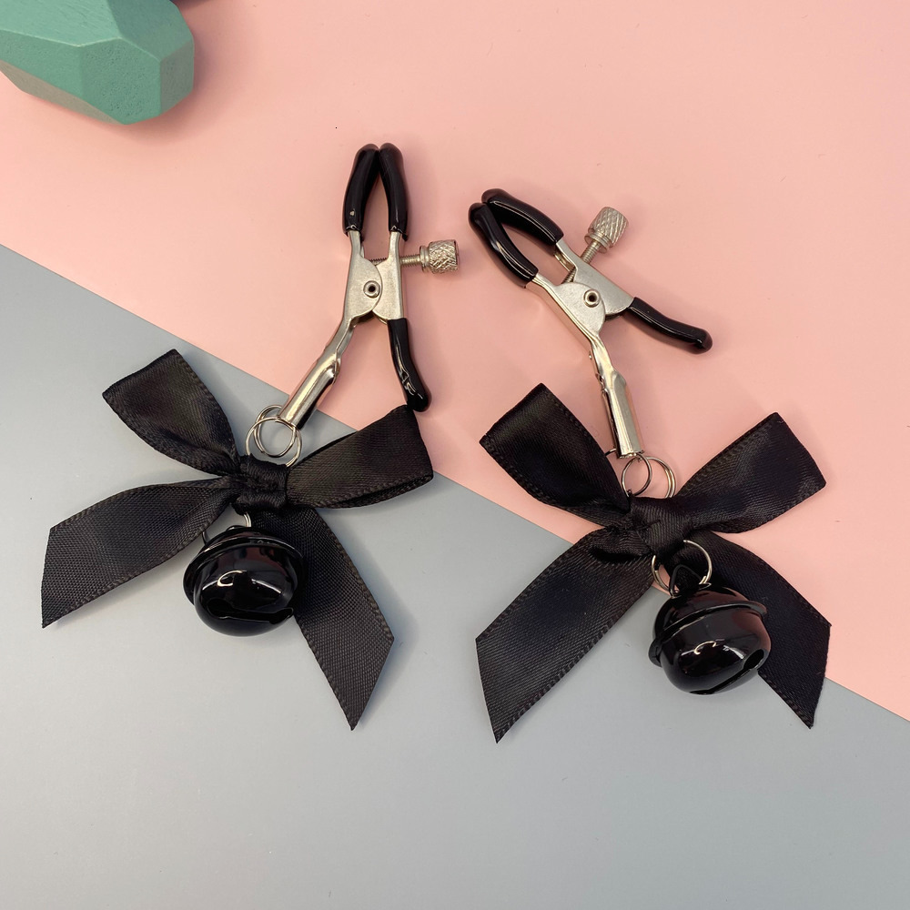 Adult Toys Black And Pink Woman Sexy Adjustable Nipple Clamp Breast SM Small Bell Fetish Flirting Teasing Sex For Couples 230411