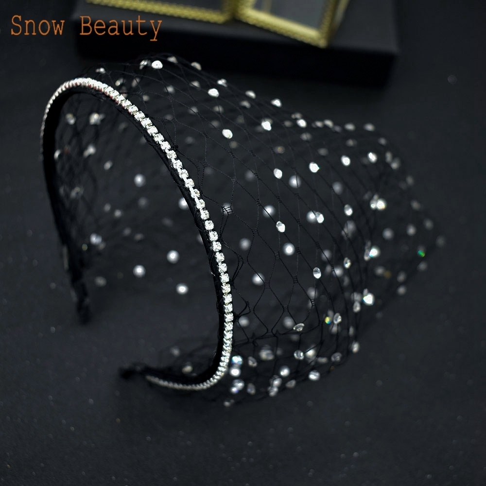 Wedding Hair Jewelry JM06 Birdcage Veil Blusher Veil White Headband Veil for Bridal Fascinators Black Face Net Mask Hair Jewelry Accessories Veils 230