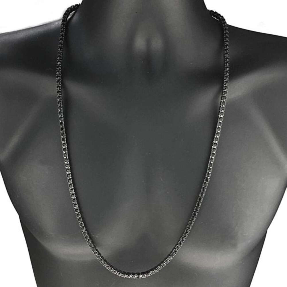 SGARIT Jewelry Custom Whole Sale Black Real Gold Sterg Sier Mossinate VVS Tennis Chain 5MM