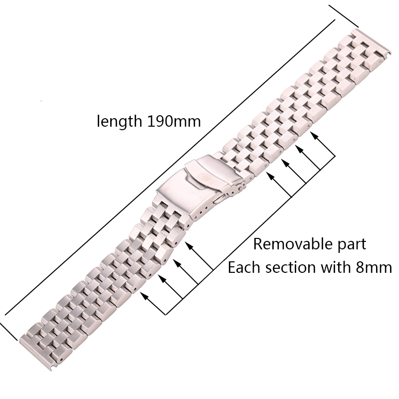 Watch Bands Stainless Steel Watch Strap Bracelet 18mm 20mm 22mm 24mm Women Men Solid Metal Brushed Watchband For Gear S3 Band Accessories 230411