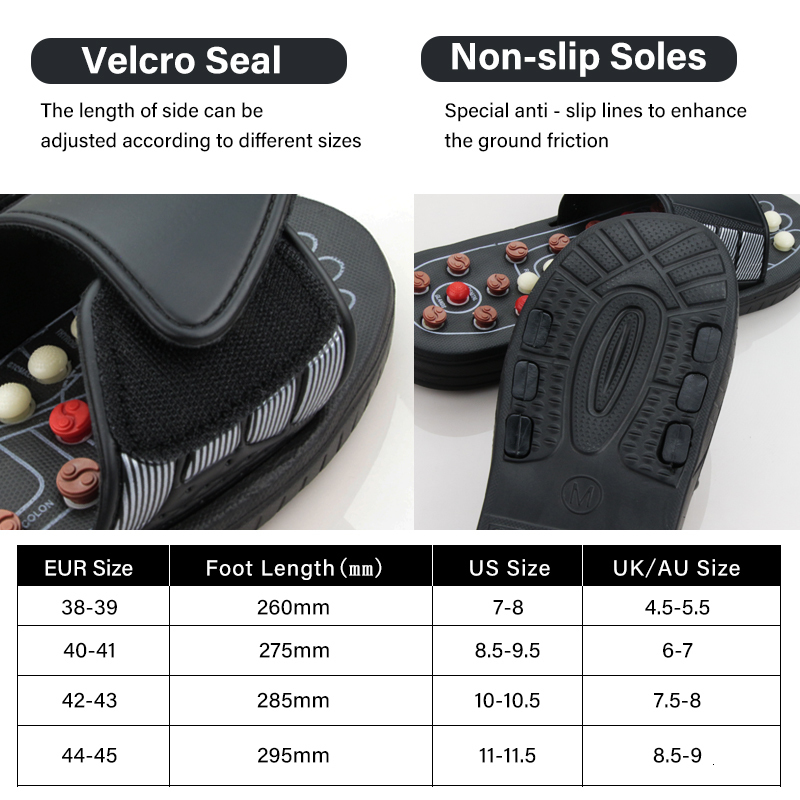 Full Body Massager Feet Massage Slippers Foot Reflexology Acupuncture Therapy Walk Stone Shoes Cobblestone acupuncture points 230411