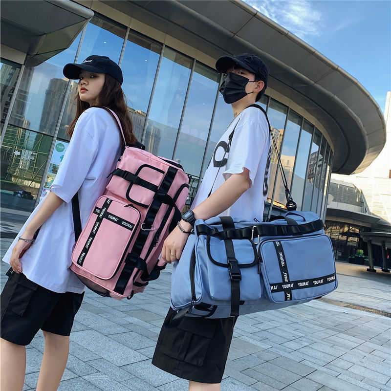 Duffel Bags Large Capacity Fashion Gym Male Backpack Women Handbag Portable Travel Men's Multifunctional Fitness Sports 230404