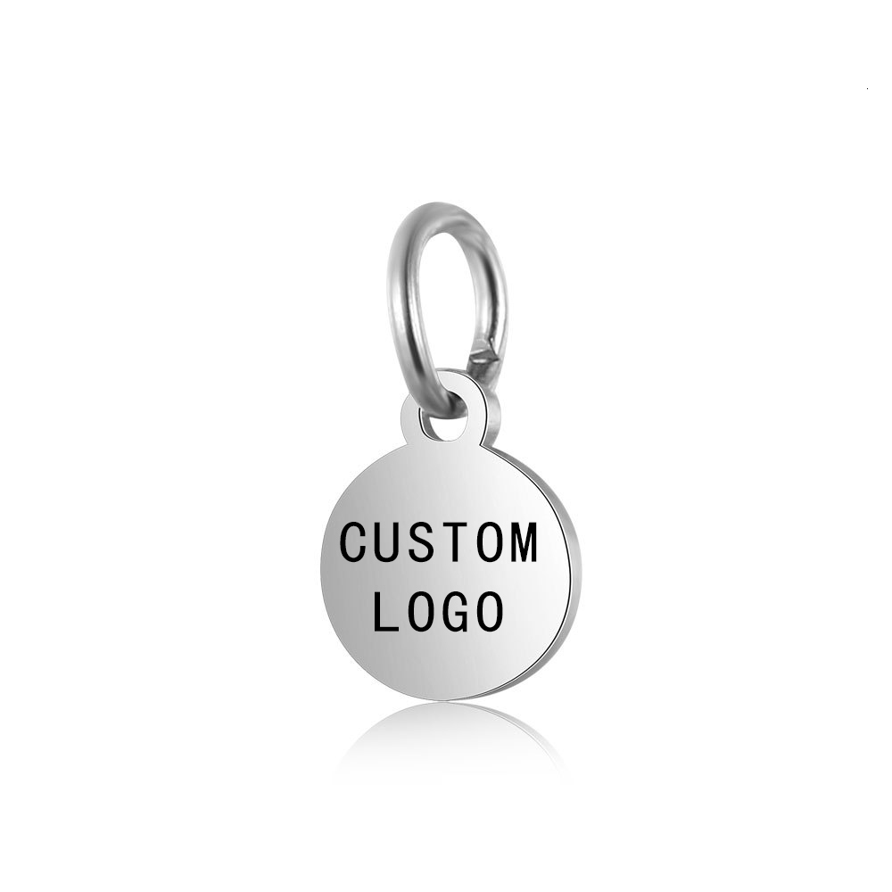 Charms 30pcs Laser Engraved Tags Stainless Steel Circle Tag 6mm25mm Round Charm Engravable Pendants for Jewelry Making 230411