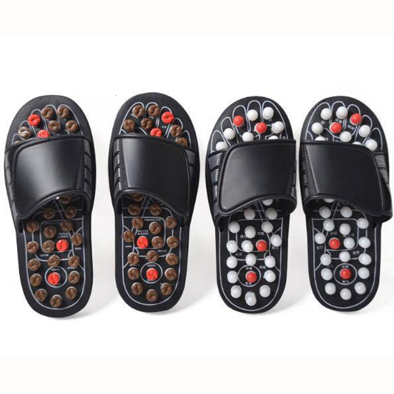 Full Body Massager Relaxally Acupuncture Slippers Shoes Cobblestone Foot Acupoint Sandals Relief Arthritis Neuropathy Pain 230411