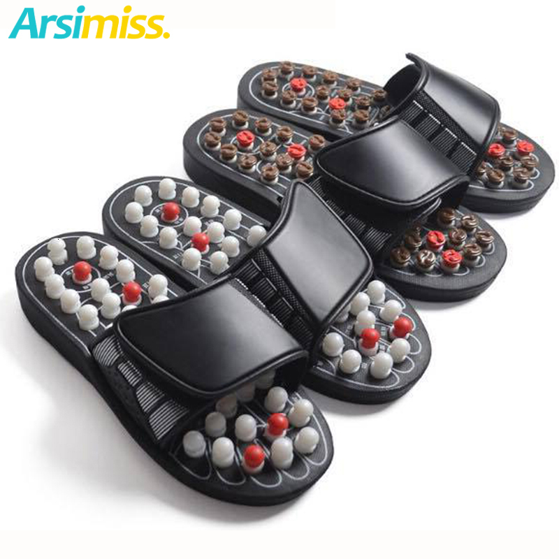 Full Body Massager Relaxally Acupuncture Slippers Shoes Cobblestone Foot Acupoint Sandals Relief Arthritis Neuropathy Pain 230411