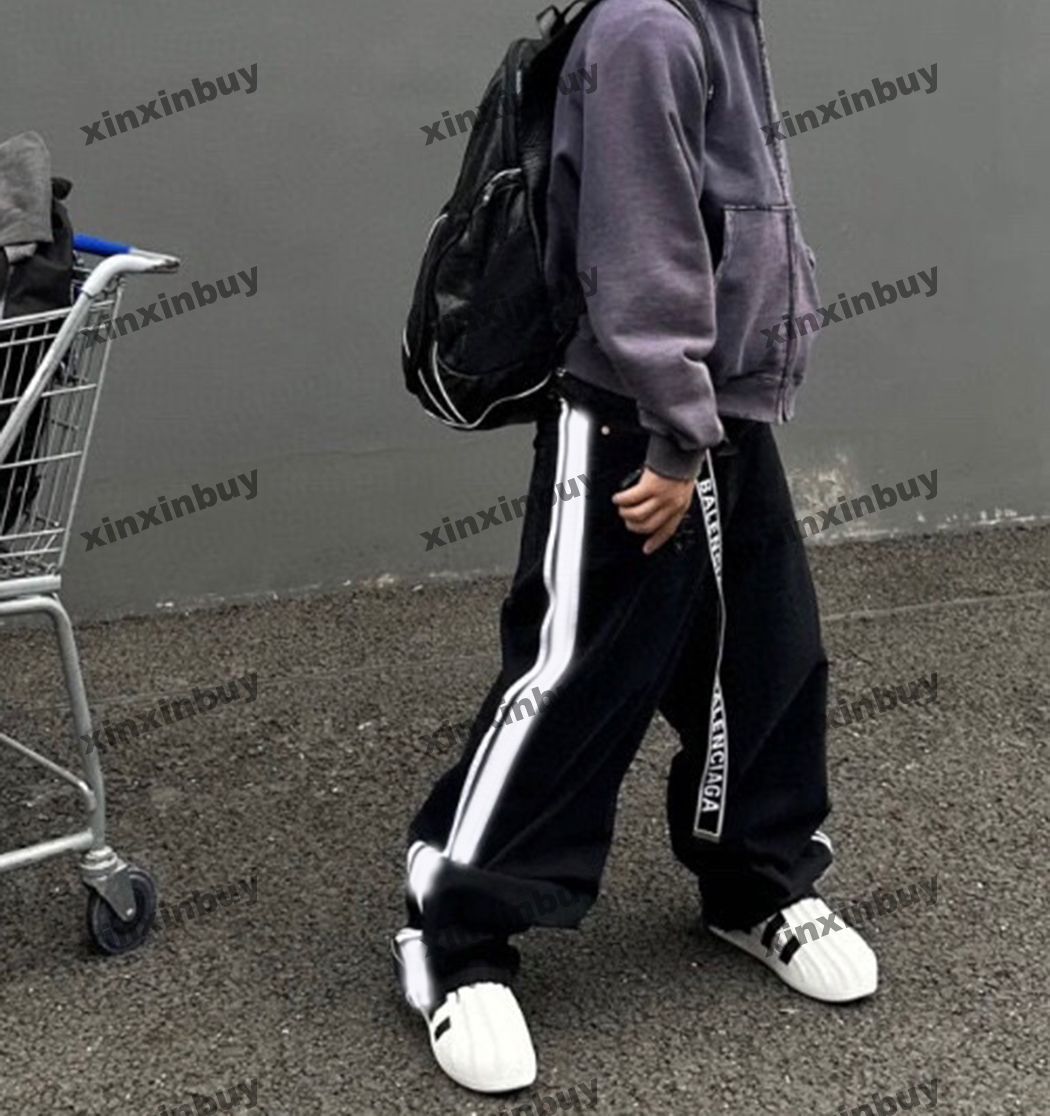 xinxinbuy Men women designer pant Side Ribbon stripe pockets Denim 1854 Spring summer Casual pants black gray M-3XL, Blue
xinxinbuy Men women designer pant Side Ribbon stripe pockets Denim 1854 Spring summer Casual pants black gray M-3XL, Blue