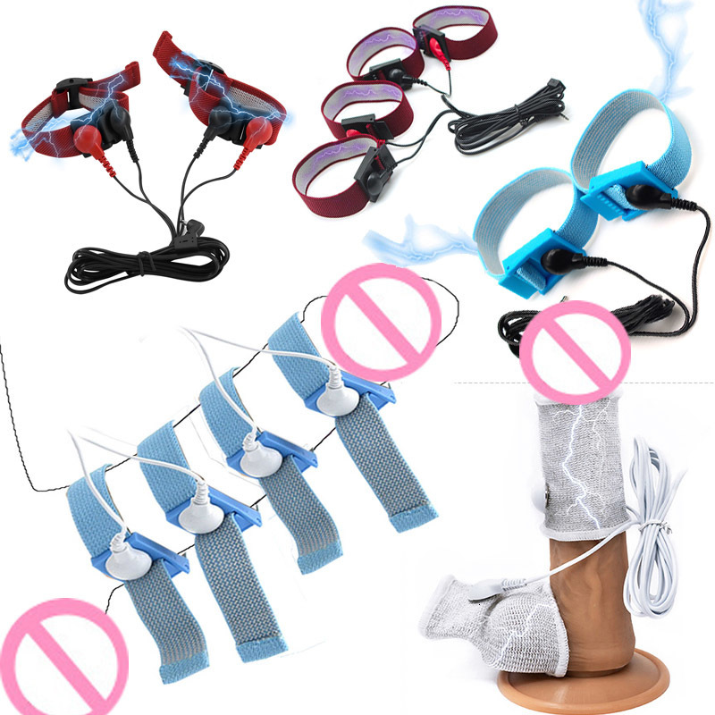 Adult Toys Strongest BDSM Power Box Electro Shock Penis Ring Electric Stimulate Massage Glans Trainer Cock Cage Extender Men Sex Tool 230411