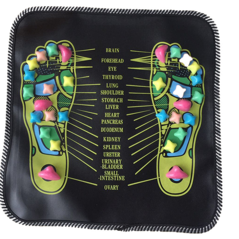 Full Body Massager 1 Piece Acupuncture Cobblestone Colorful Foot Reflexology Walk Stone Square Cushion for Relax Feet Massage 230411