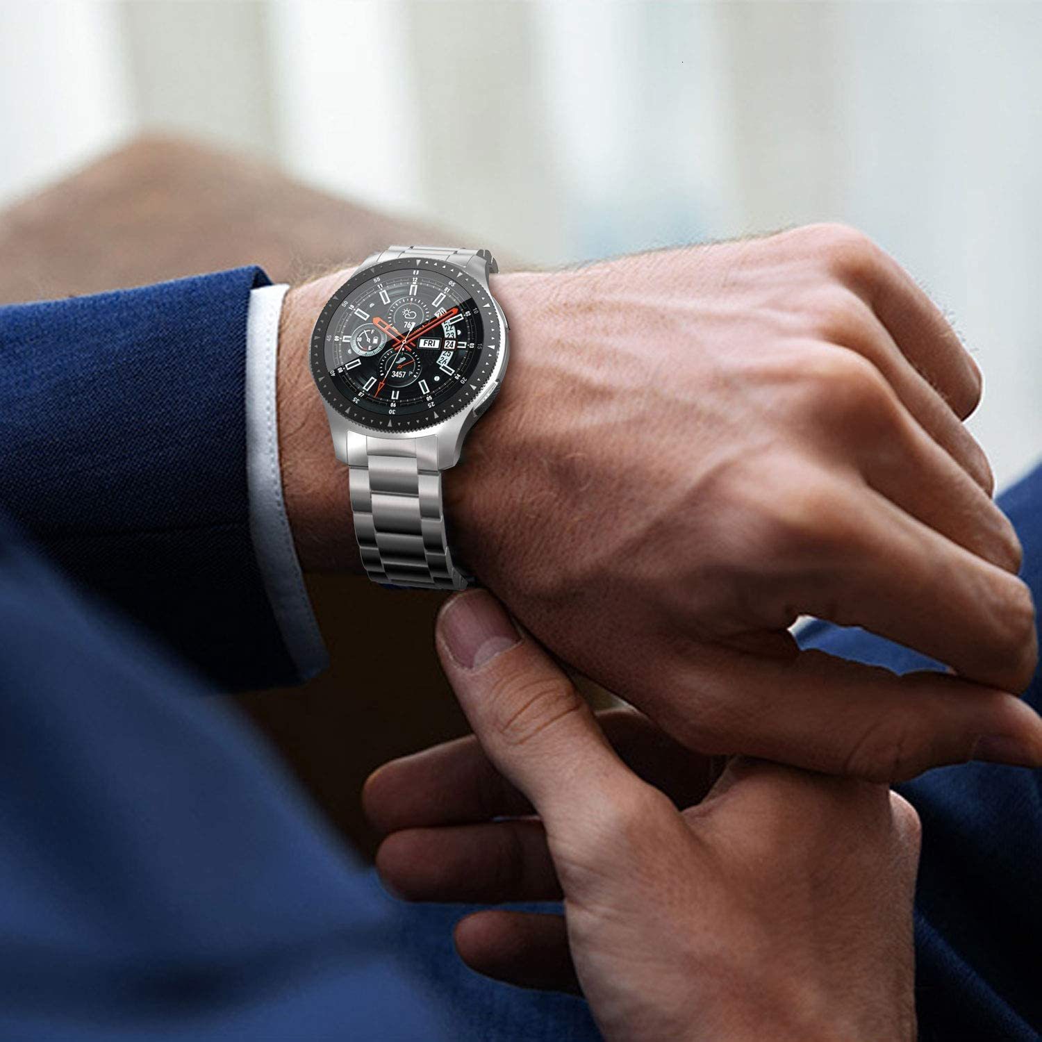 Watch Bands Stainless steel for Samsung galaxy watch 4 4CLASSIC 42 46mm caseband for Galaxy Active 2 44mm 40mm Watchband with tool 230411