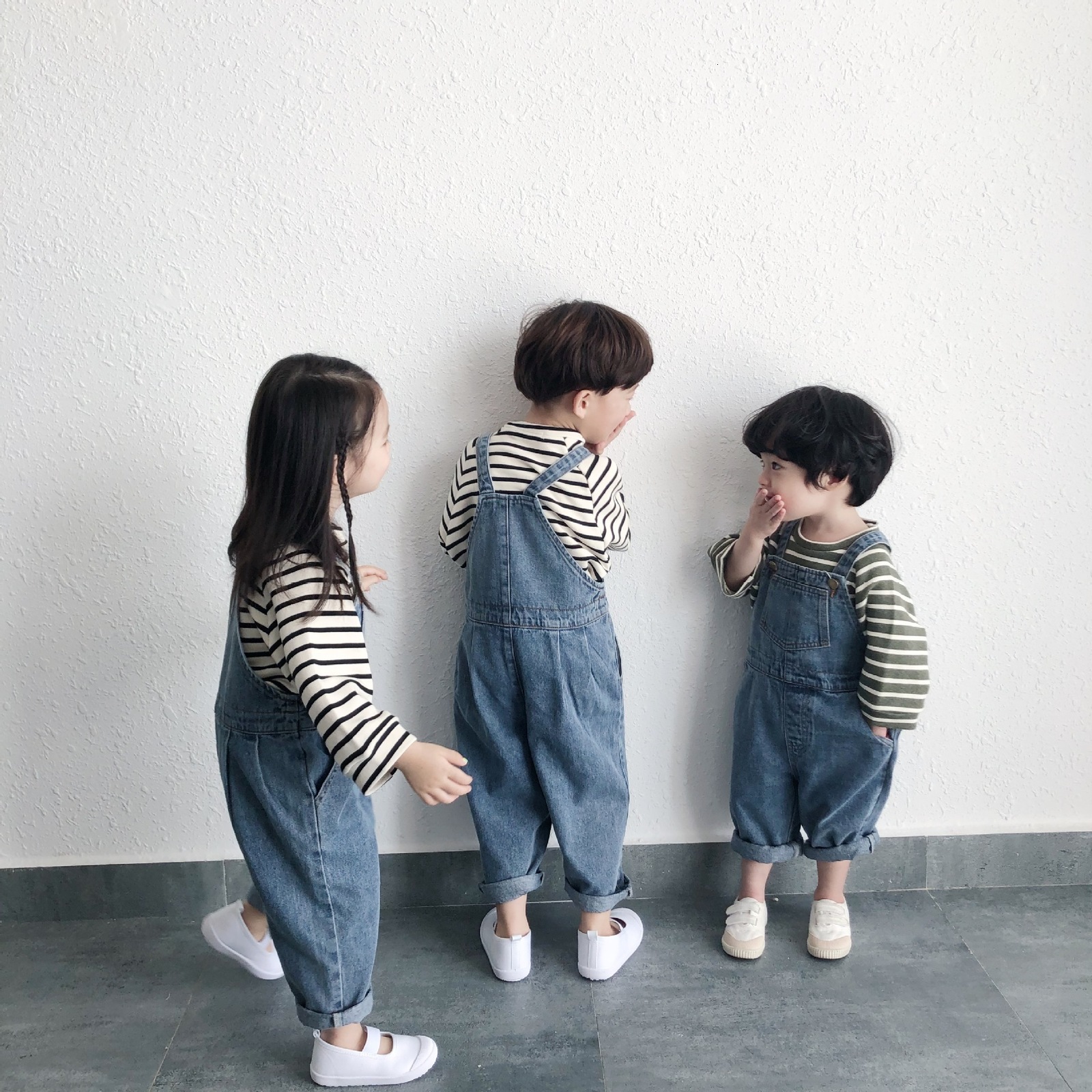 Clothing Sets Baby Clothes Spring Autumn Children s Jeans Korean Version Of Boys And Girls Pants In Small Children Cowboy Suspenders 230411