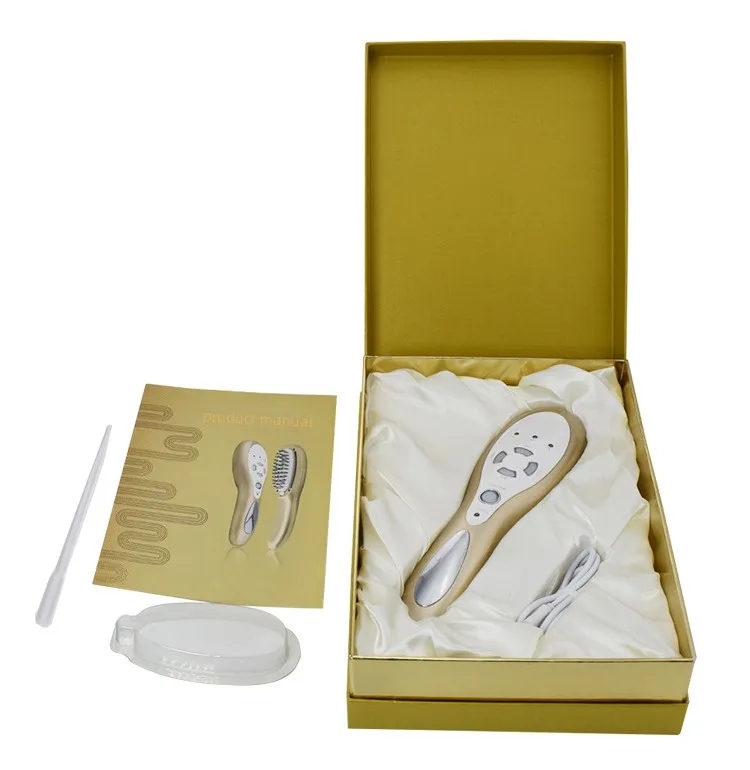 Anti Hair Loss Hair Growth Vibrating Comb Hair Scalp Massager Machine Stress Relax Multifunctional Care Comb Optical Red Blue Mix Wave Care