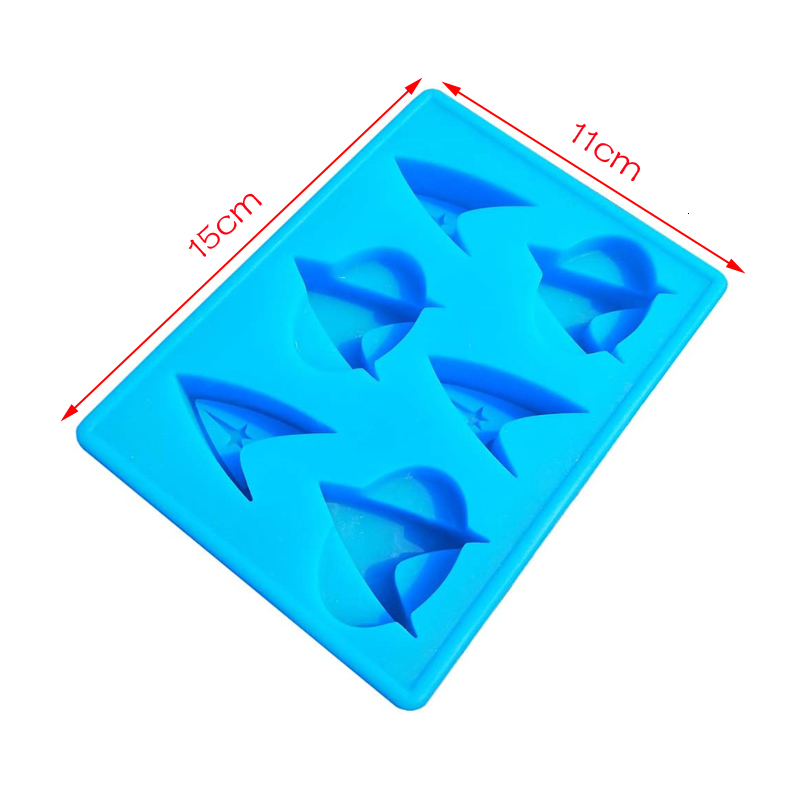 Ice Cream Tools Star Trek Gifts Silicone Freezer Candy Chocolate Molds Cake Form Cube Trays Cool Novelty Mini Starfleet Mold Great for Party 230410