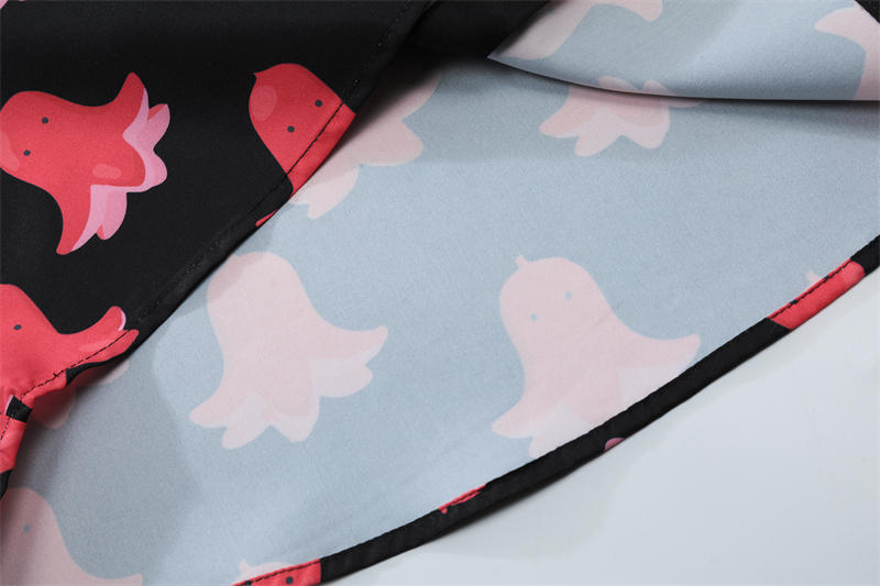 Men's Casual Shirts Hong Kong Style Vintage Bell Flower Full Print Short Sleeve Shirt Men and Women for Hip Hop 230410