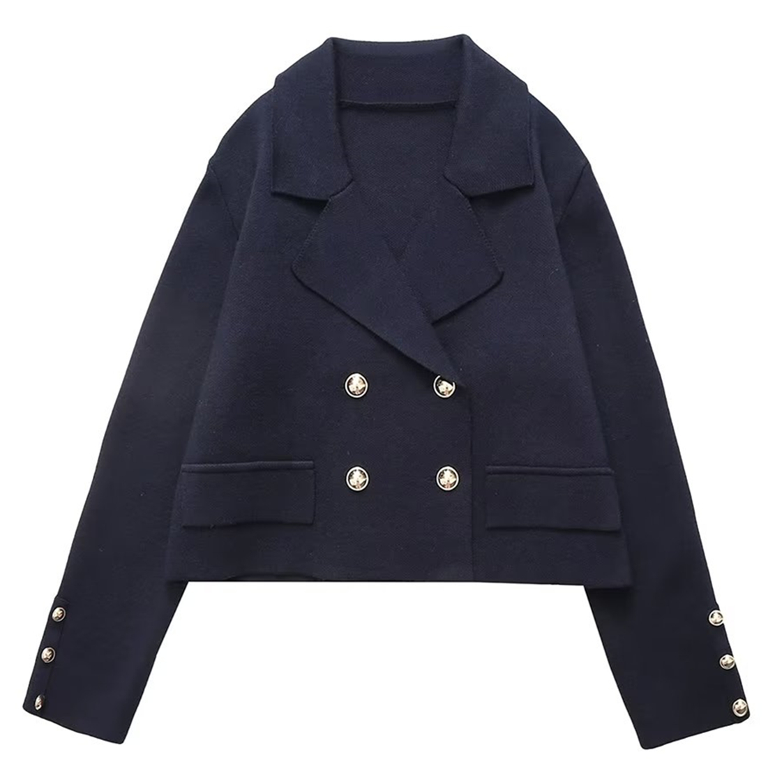 Women's Suits Blazers Maxdutti Arrival Clothing Jacket England Double Breasted Short 230411