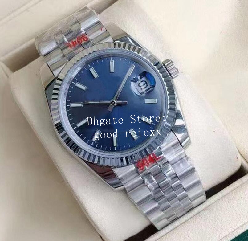 Men's 36mm Watches Japan Miyota 8215 Movement Watch Men Automatic Sapphire glass Blue 904L Steel Jubilee Bracelet Mechanical 126234 Wristwatches Original Card