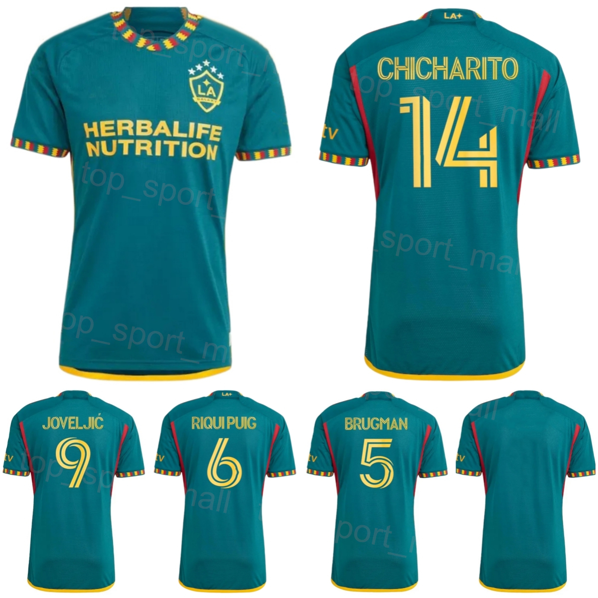 Los Angeles LA Galaxy Soccer Jerseys 44 Raheem Edwards 7 Efrain Alvarez 24 Jalen Neal 9 Dejan Joveljic 18 Kelvin Leerdam 5 Gaston Brugman Football Shirt Kits 23/24, Green
Los Angeles LA Galaxy Soccer Jerseys 44 Raheem Edwards 7 Efrain Alvarez 24 Jalen Neal 9 Dejan Joveljic 18 Kelvin Leerdam 5 Gaston Brugman Football Shirt Kits 23/24, Green