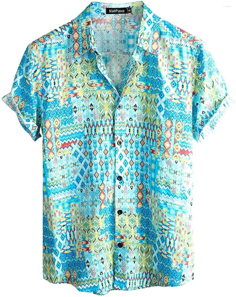 Men's Casual Shirts Summer Hawaiian Shirt 3d Vintage Style Men Women Clothing Beach Short Sleeve Blouse Fashion Men's Vocation Lapel