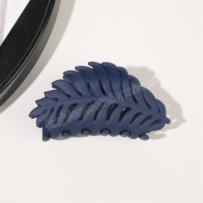 Hair Claws Women Personality Leaf Shape Hair Clips Colorful Solid Color Claw Clip Girls Hair Accessories Hair Clip Gift