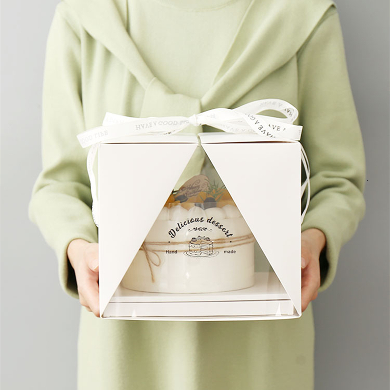 Cake s LBSISI Life Surprise Boxes With Handle 8 Inch Handmade Wedding Birthday Party Baby Shower Celebrate Packing Decoration 230410