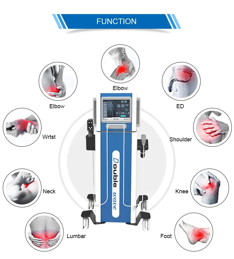 pneumatic and electromagnetic 2 in 1 high energy shockwave extracorporal therapy machine for Erectile dysfunction treatment Pain relief