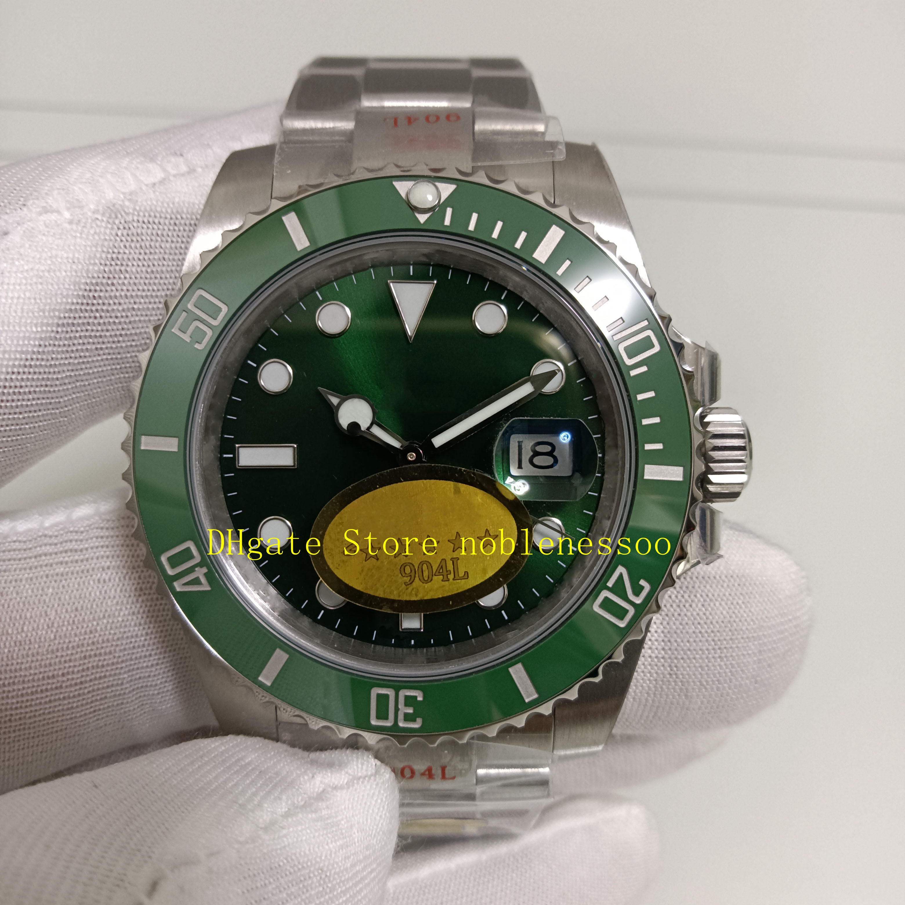 7 Style Real Photo 904L Steel Watches Mens Automatic 40mm Green Dial Luminous Ceramic Bezel Dive 28800 vph/Hz V12 Men Cal.3135 Movement Sport Watch, 01
7 Style Real Photo 904L Steel Watches Mens Automatic 40mm Green Dial Luminous Ceramic Bezel Dive 28800 vph/Hz V12 Men Cal.3135 Movement Sport Watch, 01
