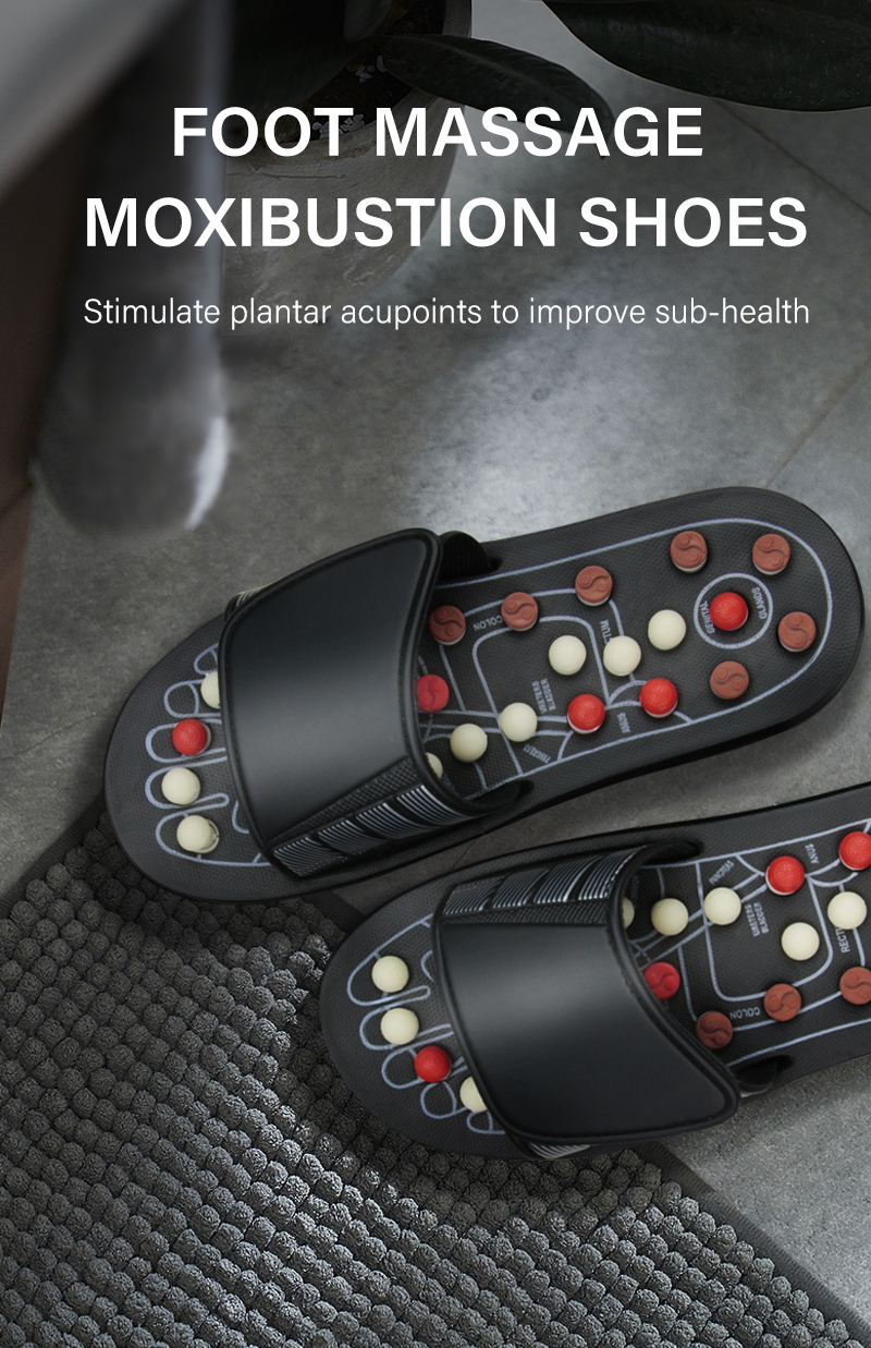 Foot Massager Feet Massage Slippers Reflexology Acupuncture Therapy Walk Stone Shoes Cobblestone 230411