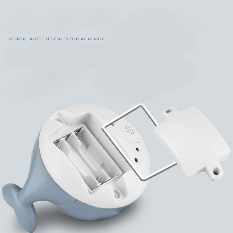 Bath Toys Electric Cartoon Whale Flashing Ball Water Squirting Sprinkler Baby Bath Toy Automatic Squirting Water Baby Bath Toy 230410