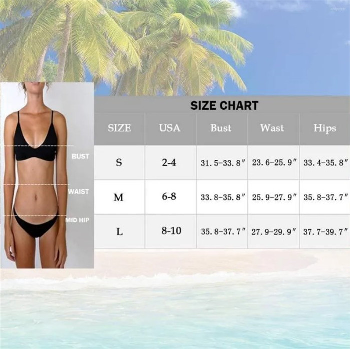 Women's Swimwear Bikinis Swimsuit Set For Women Triangle Bathing Suit Tie String Thong Swumsuit Woman Bikini