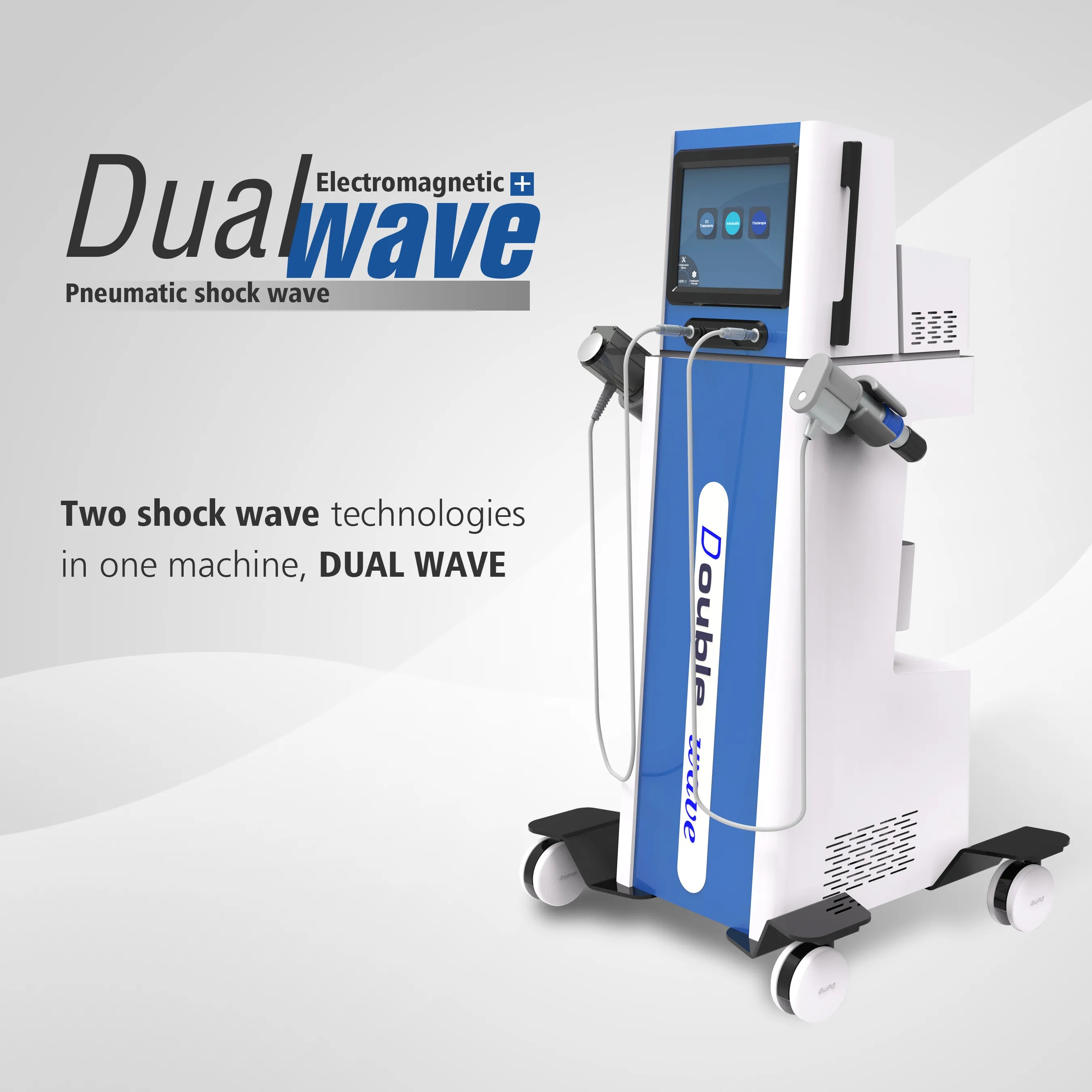 pneumatic and electromagnetic 2 in 1 high energy shockwave extracorporal therapy machine for Erectile dysfunction treatment Pain relief