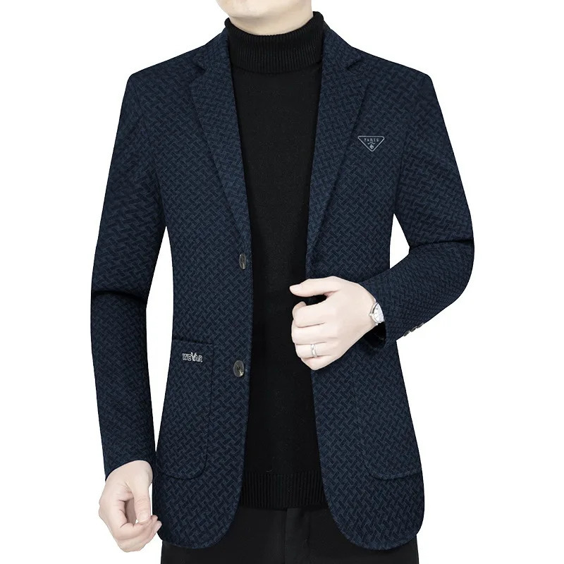 Men's Suits Blazers Men Business Casual Blazers Jackets Male Checkered Suits Coats High Quality Man Spring Slim Blazers Jackets Coats Size 4XL 23
