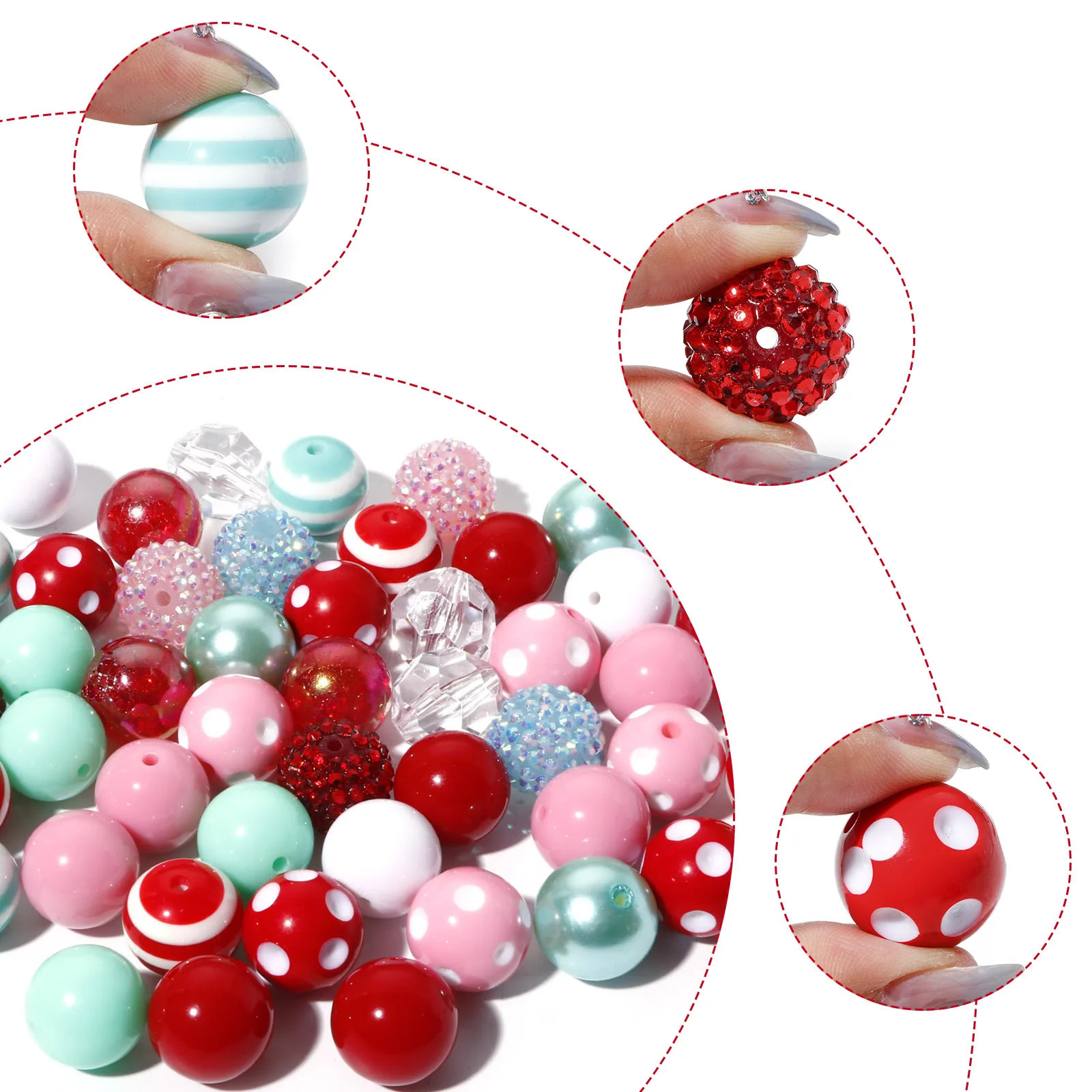 Acrylic Plastic Lucite Multicolor Beads DIY Kits For Bracelet Necklace Jewelry Making Handmade Accessories Round Spacer 1Set 231110