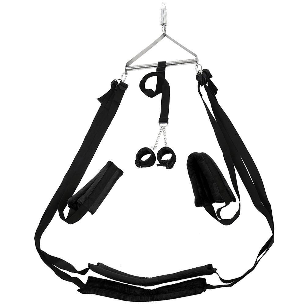 Cockrings BDSM Bondage Set Hanging Door Soft Sex Swing Toys For Woman Men Couple Slave Restraint Erotic Sexual Harness Adult Games Sexshop 230411