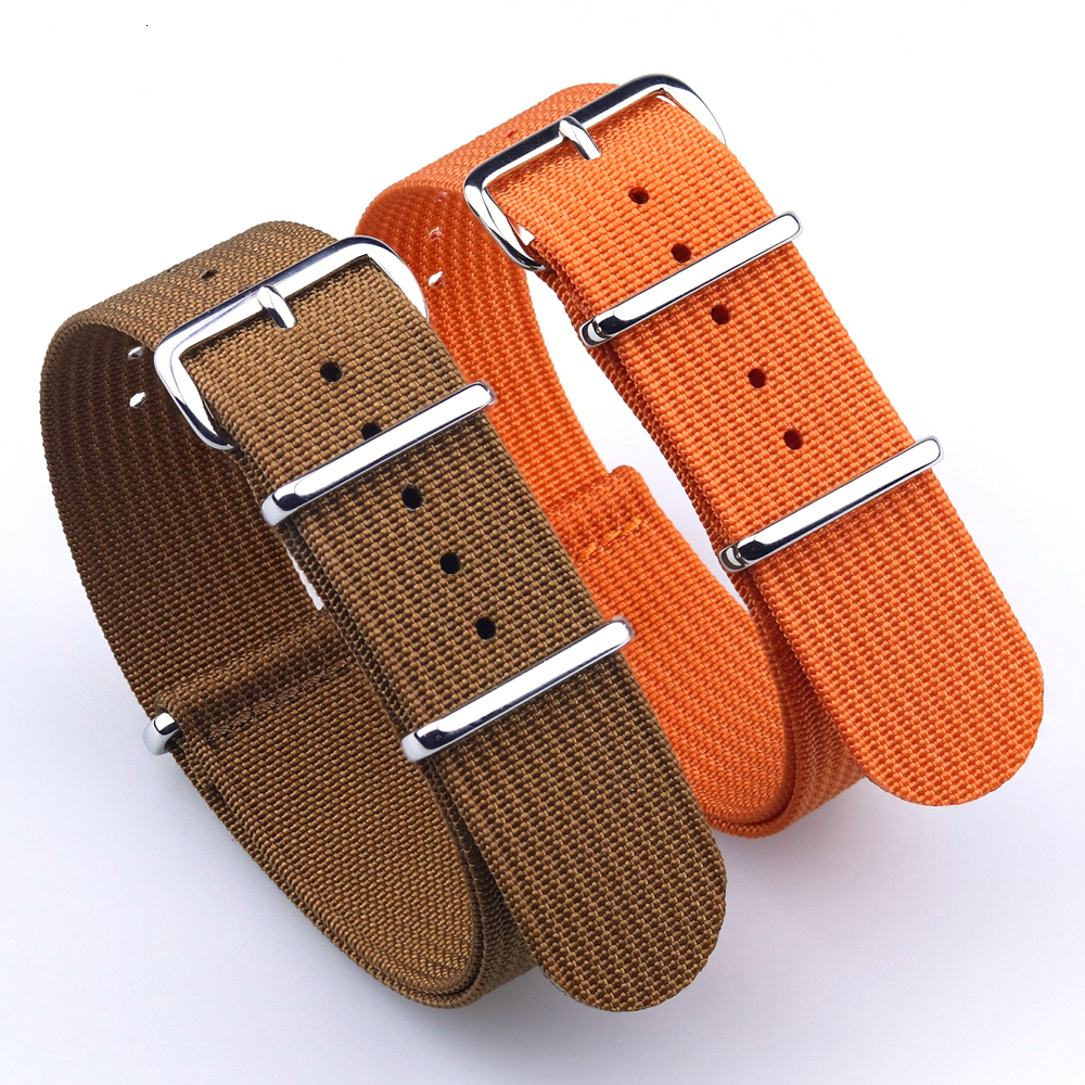 Watch Bands Ribbed Watch Strap 18mm 20mm 22mm Nylon Watch Straps Braid Ballistic Fabric Watchband Accessories for Military Watch Band 230411