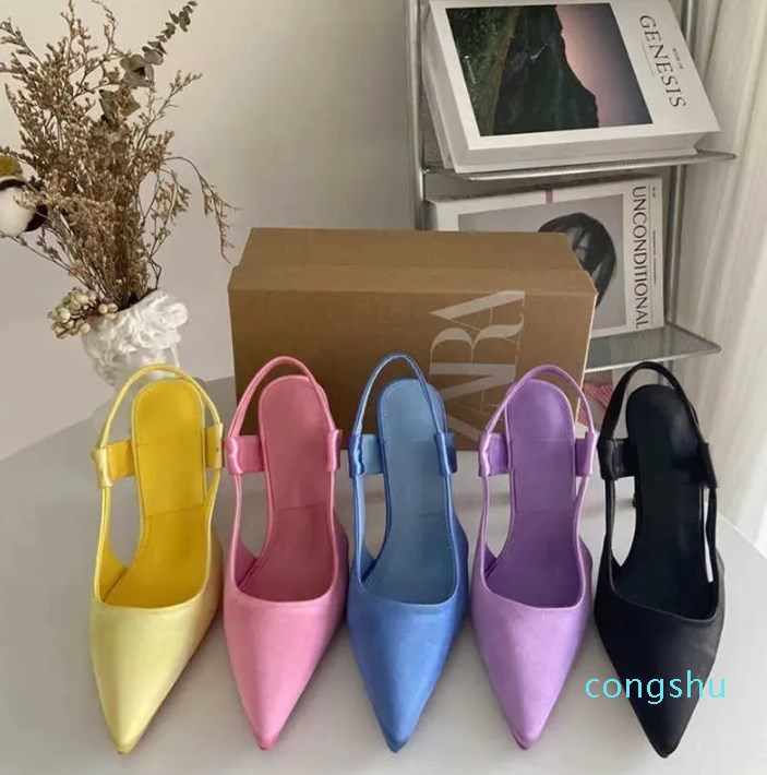 2023 summer Sandals Blue High Heels Women Stiletto Pumps Casual Pointed Toe Slingbacks Shoes Pink Fashion Party versatile
2023 summer Sandals Blue High Heels Women Stiletto Pumps Casual Pointed Toe Slingbacks Shoes Pink Fashion Party versatile
