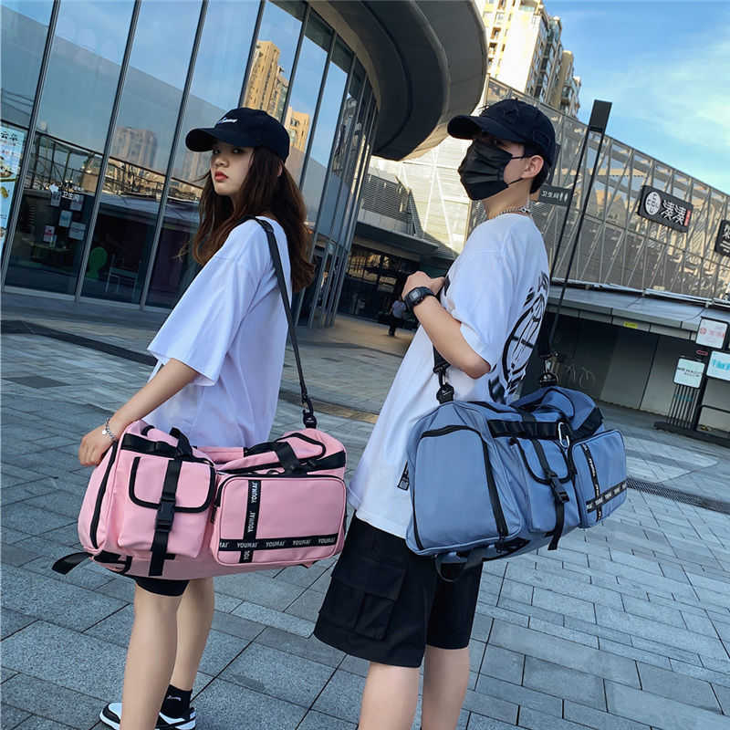 Duffel Bags Large Capacity Fashion Gym Male Backpack Women Handbag Portable Travel Men's Multifunctional Fitness Sports 230404