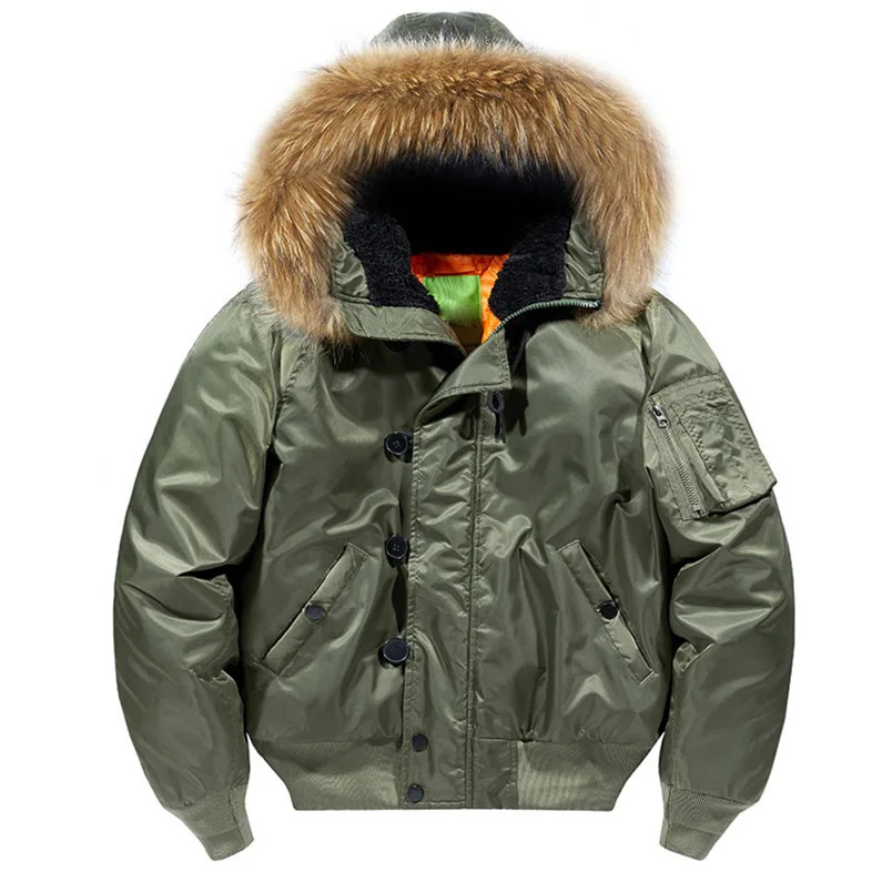 Men's Down Parkas Detachable Fur Collar Winter Jackets Men Padding Thick with Hat Coat Bomber Jacket Man Short Clothing Streetwear 231110