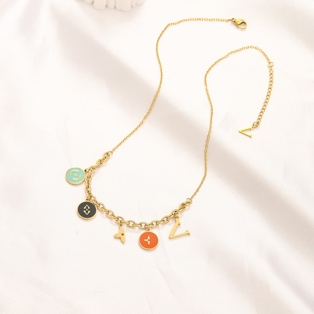 Luxury Choker Pendant Necklace Women's Gift Letter Long Chain Spring Romantic Jewelry 18k Gold Clover Necklace Luxury Love Jewelry Wholesale ZG2257
Luxury Choker Pendant Necklace Women's Gift Letter Long Chain Spring Romantic Jewelry 18k Gold Clover Necklace Luxury Love Jewelry Wholesale ZG2257