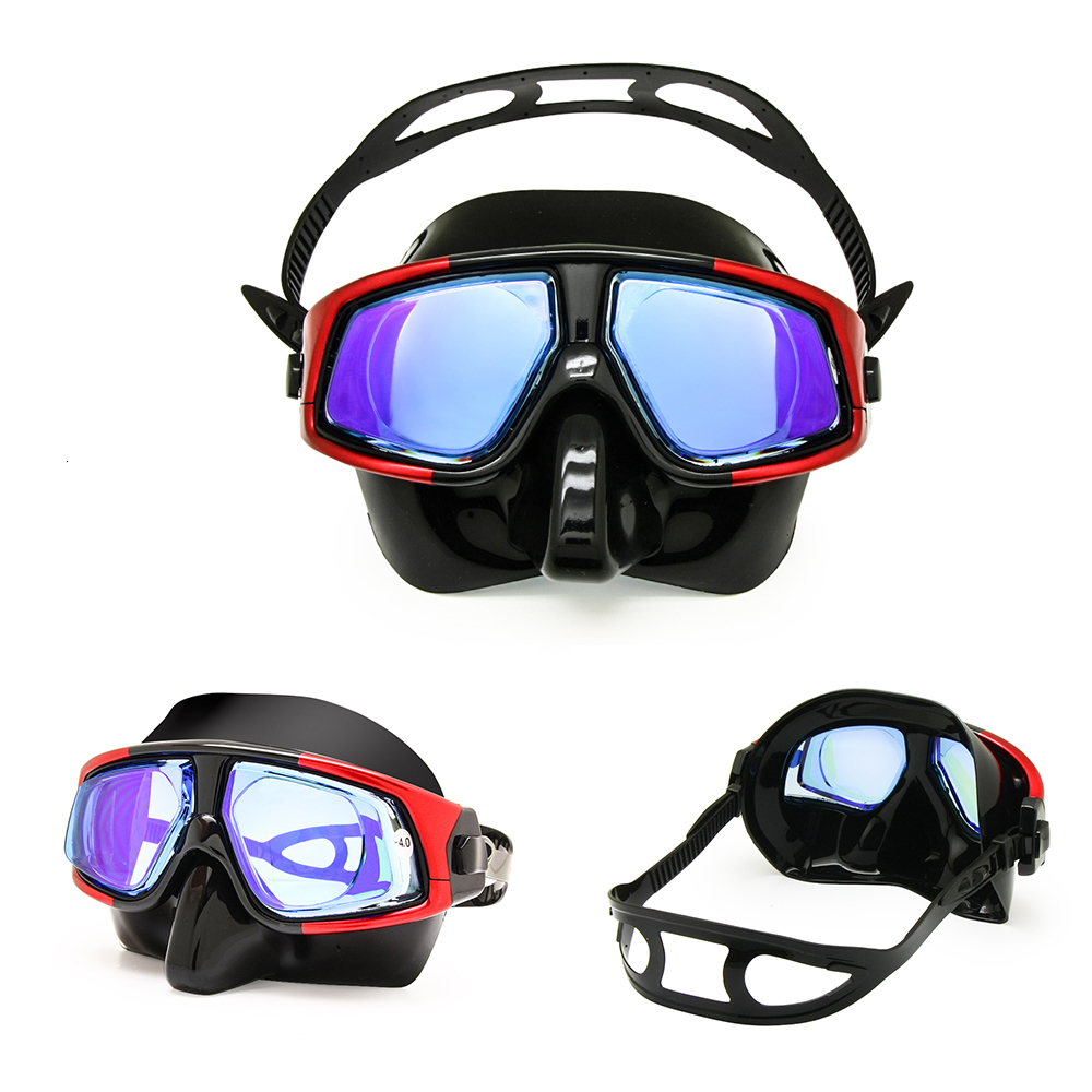 Goggles Rx Prescription Corrective Optical Diving Gear Kit Hyperopia Myopia Snorkel Set Dry Top Scuba Mask Wide Vision AntiFog UV400 230411