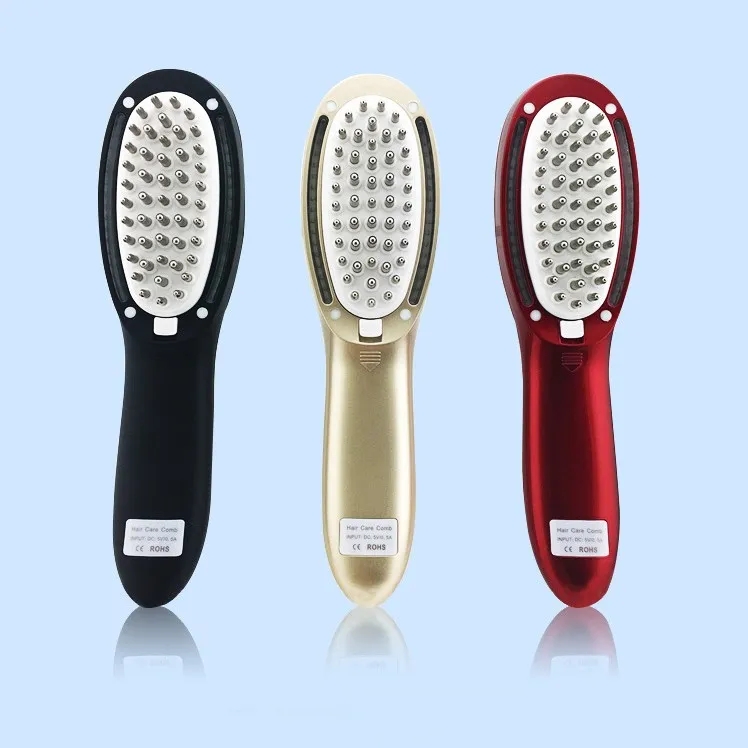 Anti Hair Loss Hair Growth Vibrating Comb Hair Scalp Massager Machine Stress Relax Multifunctional Care Comb Optical Red Blue Mix Wave Care