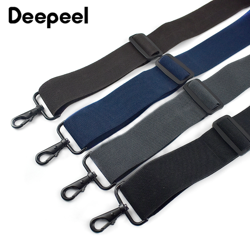 Suspenders Deepeel 1pc 5*120cm Fashion Wide Men's Suspender Black Hook Buckle 4 Clip Stretch Male Jockstrap Work Braces Men Accessories 230411
