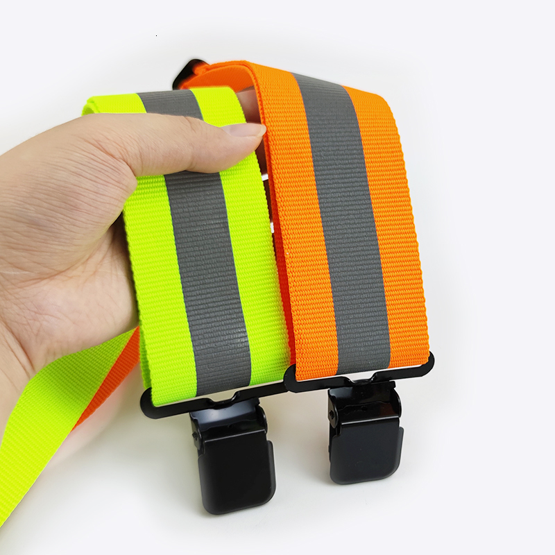 Suspenders Deepeel 1Pc 5*120cm Men's Suspenders Work Suspender Elastic Wide Adjustable X Type Strap Fluorescent Orange Tool Sling Brace 230411
