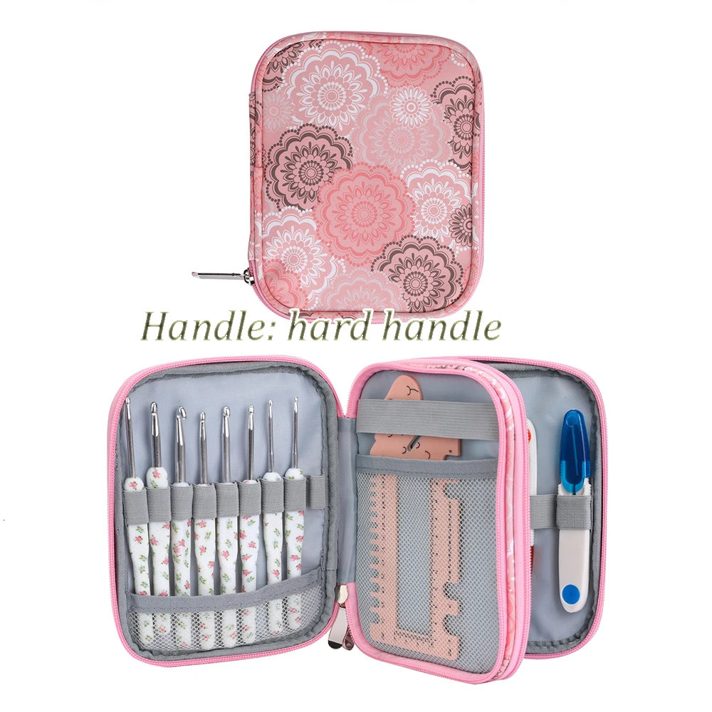 Other Crochet Knitting Hooks Set 2023 With Storage Bag Case TPR Rubbber Handle Wool Needles Sewing Accessorie Gift 231110