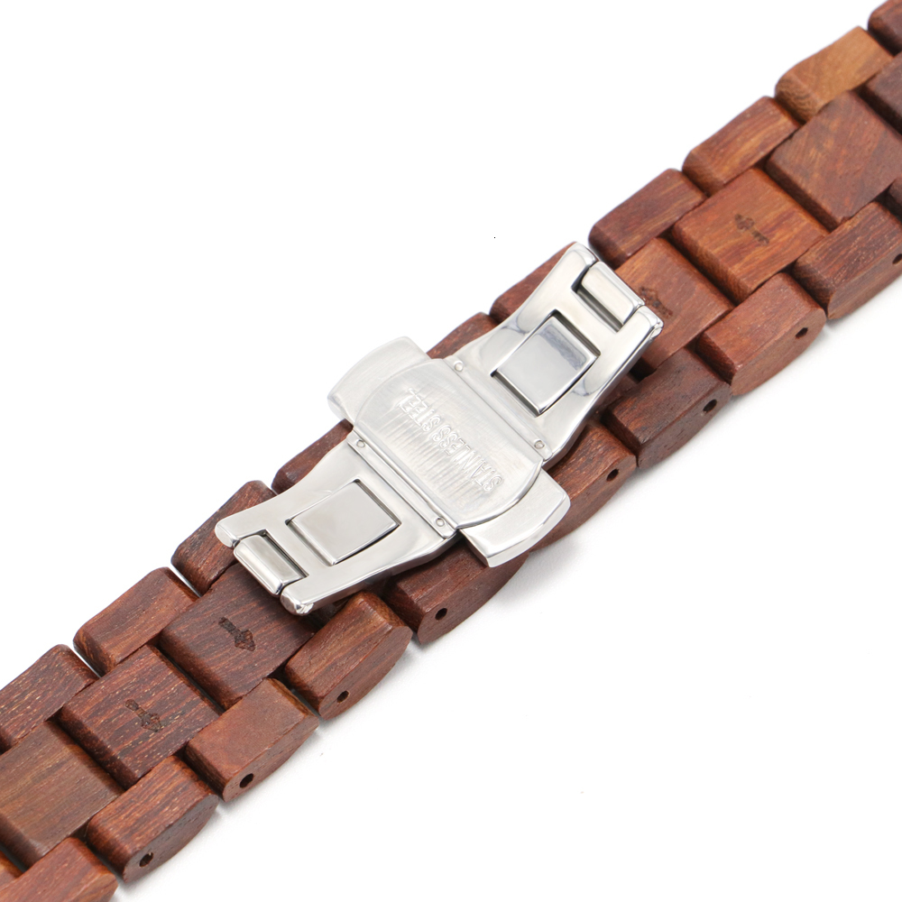 Watch Bands 20mm 22mm Wood Watch Band for Galaxy Wathc 3 Gear S3 46mm 42mm Active 2 Steel Strap Replacement Bracelet for Huawei Watch GT 3 2 230411