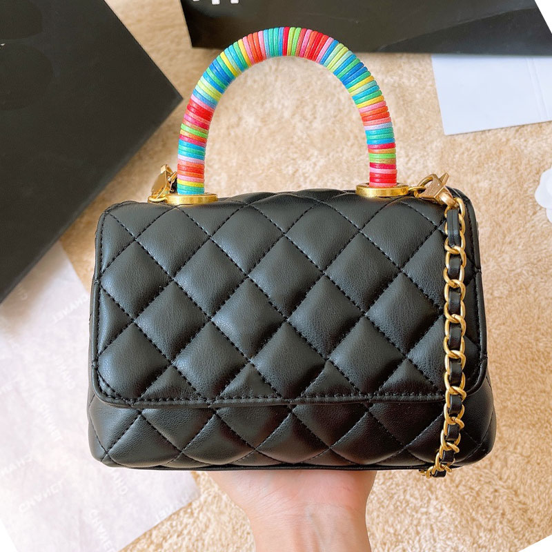 2023 Top Channel Bags Women's Luxury Handbag Lamb Leather Cross Rainbow Handheld Design Crossbody Bag Fashion CC Small Wallet Black Leather Flap Shoulder Strap Mini, Beige
2023 Top Channel Bags Women's Luxury Handbag Lamb Leather Cross Rainbow Handheld Design Crossbody Bag Fashion CC Small Wallet Black Leather Flap Shoulder Strap Mini, Beige