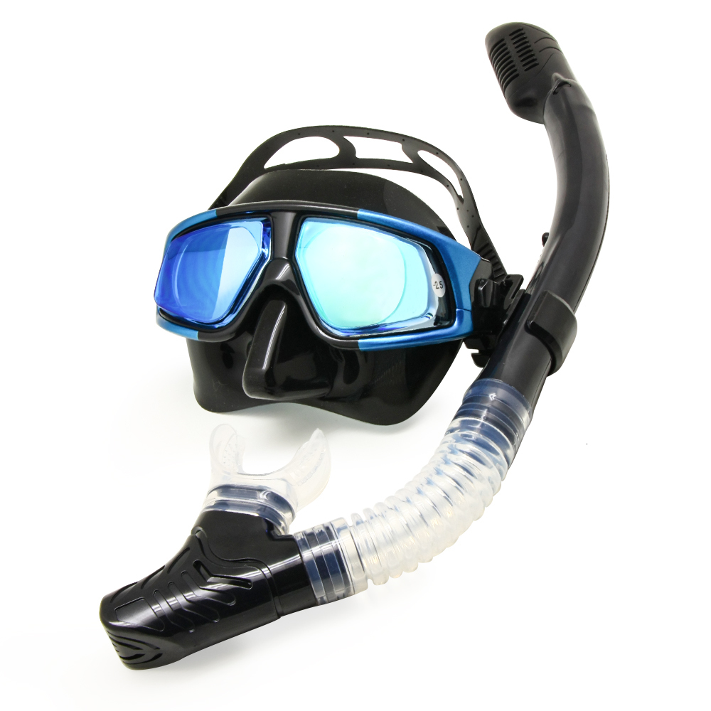 Goggles Rx Prescription Corrective Optical Diving Gear Kit Hyperopia Myopia Snorkel Set Dry Top Scuba Mask Wide Vision AntiFog UV400 230411